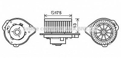 AVA QUALITY COOLING vo8174 -  Электродвигатель, вентиляция салона